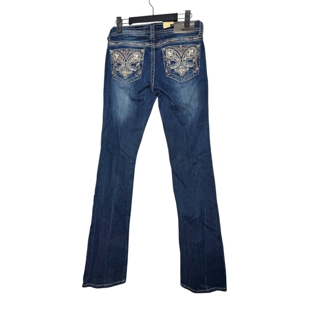 Grace in LA Embellished Pocket Bootcut Dark Wash Jeans Size 26 NEW with Tags